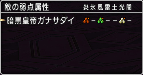 暗黒皇帝ガナサダイの弱点ゾック製